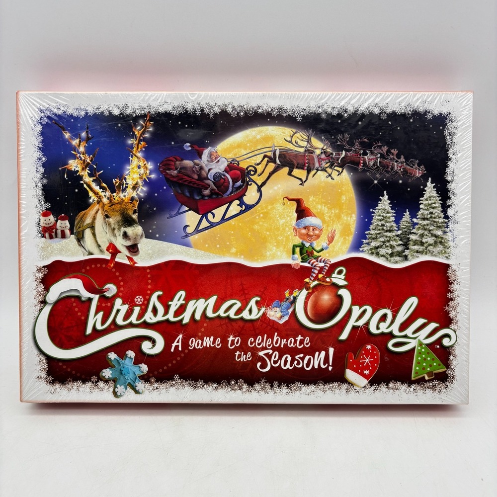 Christmas Opoly SEALED Late for the Sky Holidays Winter Reindeer Santa